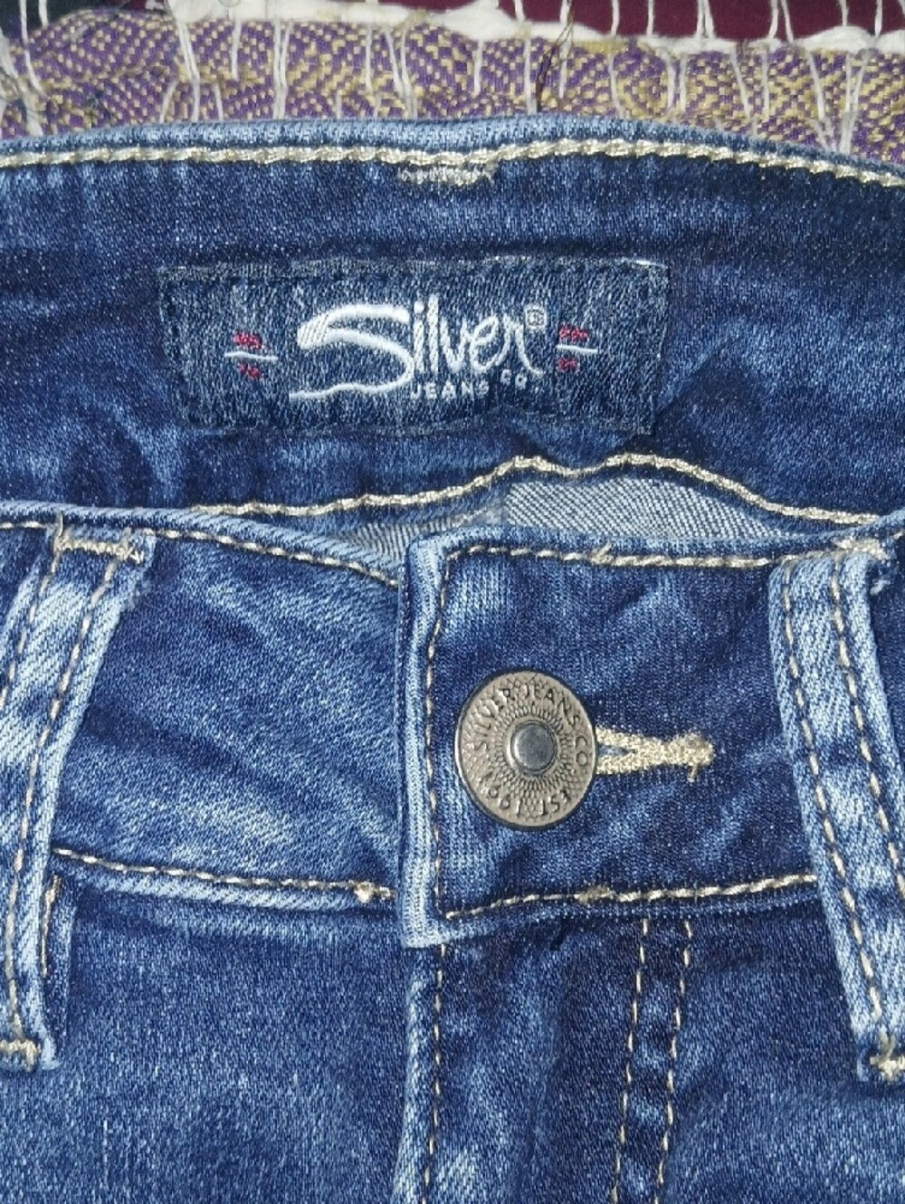 Silver Jeans Floral Embroidered Elyse Skinny Jeans W25/L29 - Picture 2 of 6